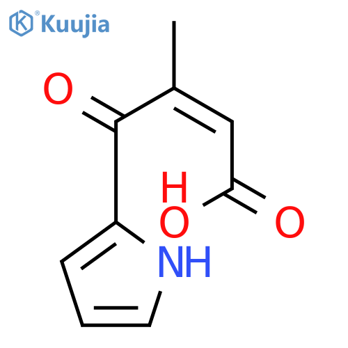 (2Z)-3-methyl-4-oxo-4-(1H-pyrrol-2-yl)but-2-enoic acid structure
