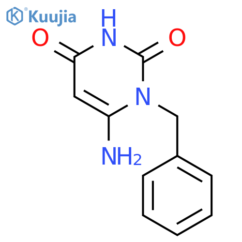 6-amino-1-benzyl-1,2,3,4-tetrahydropyrimidine-2,4-dione structure