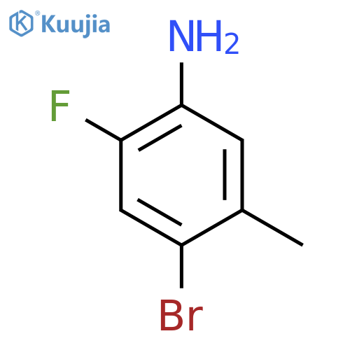 4-bromo-2-fluoro-5-methyl-aniline structure