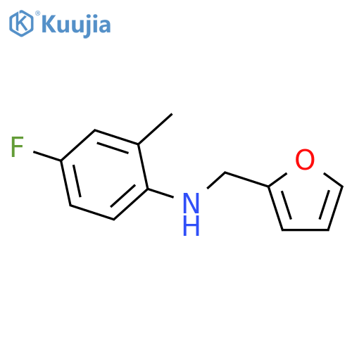 4-fluoro-N-(furan-2-ylmethyl)-2-methylaniline structure