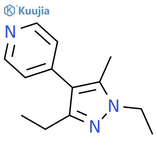 Pyridine,4-(1,3-diethyl-5-methyl-1H-pyrazol-4-yl)- structure