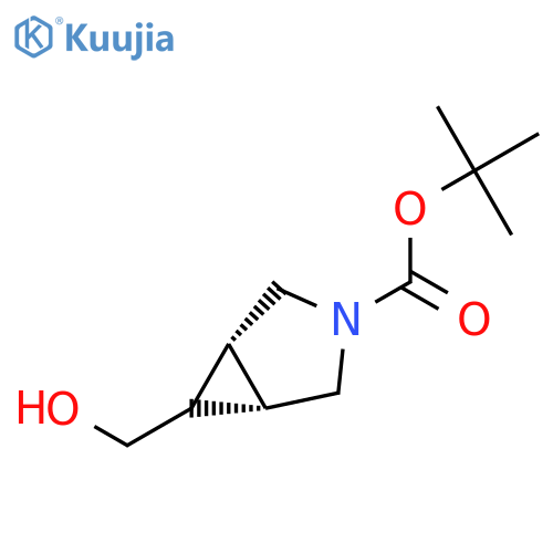tert-butyl rel-(1R,5S,6r)-6-(hydroxymethyl)-3-azabicyclo[3.1.0]hexane-3-carboxylate structure