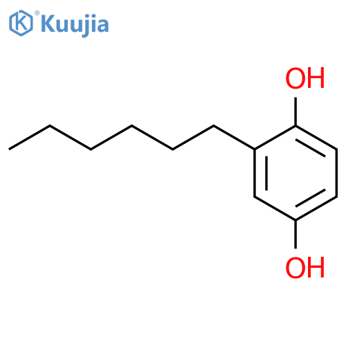 2-hexylbenzene-1,4-diol structure