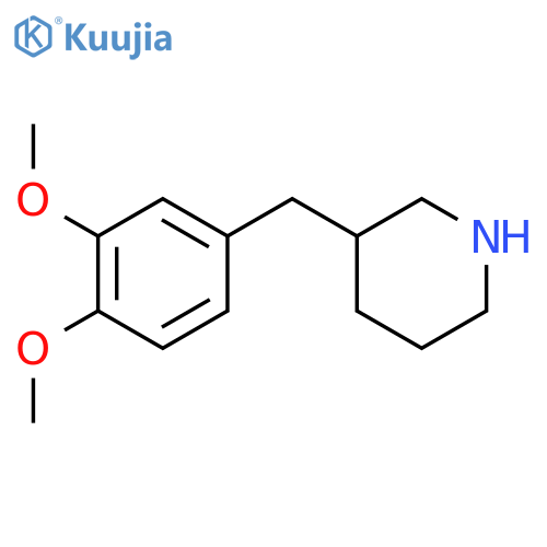 3-(3,4-dimethoxyphenyl)methylpiperidine structure
