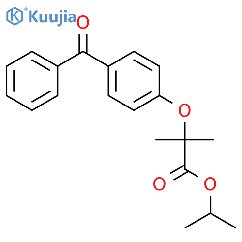 Propanoic acid, 2-(4-benzoylphenoxy)-2-methyl-, isopropyl ester structure