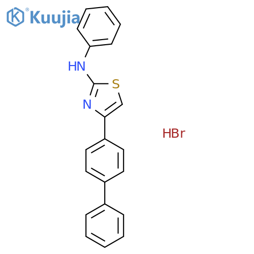 Phenyl(4-(4-phenylphenyl)(2,5-thiazolyl))amine, hydrobromide structure