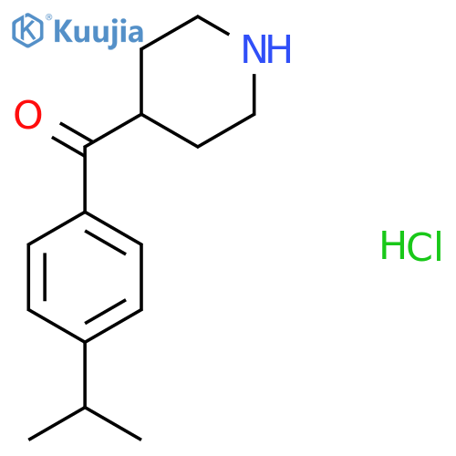 Piperidin-4-yl-(4-propan-2-ylphenyl)methanone;hydrochloride structure