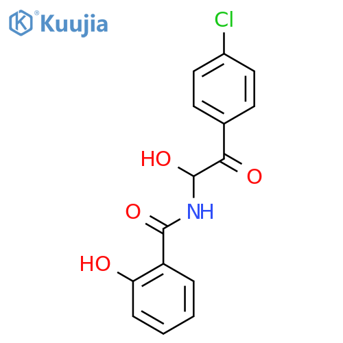 N-(2-(4-Chlorophenyl)-1-hydroxy-2-oxoethyl)-2-hydroxybenzamide structure