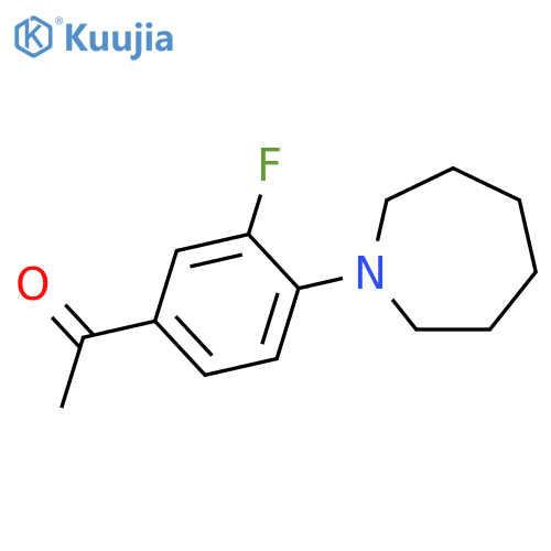 1-(4-Azepan-1-yl-3-fluorophenyl)ethanone structure