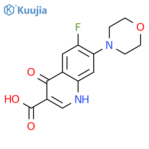 6-Fluoro-7-morpholino-4-oxo-1,4-dihydroquinoline-3-carboxylic acid structure