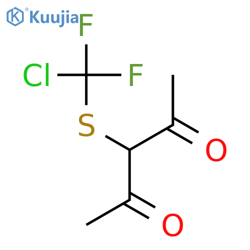 3-(chloro-difluoro-methylsulfanyl)-pentane-2,4-dione structure