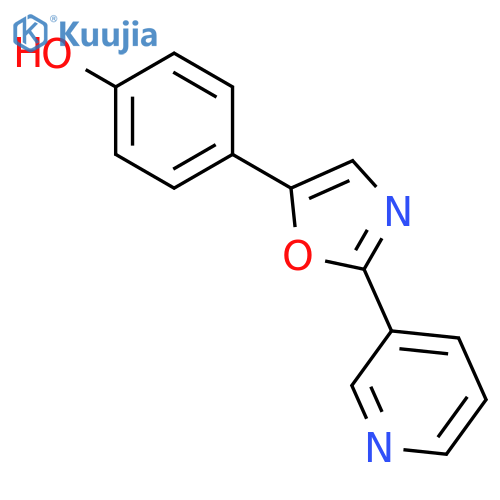 4-[2-(pyridin-3-yl)-1,3-oxazol-5-yl]phenol structure