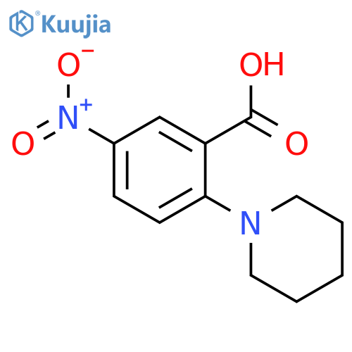 5-nitro-2-(piperidin-1-yl)benzoic acid structure