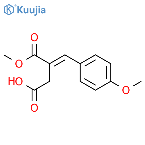 (3E)-3-(methoxycarbonyl)-4-(4-methoxyphenyl)but-3-enoic acid structure