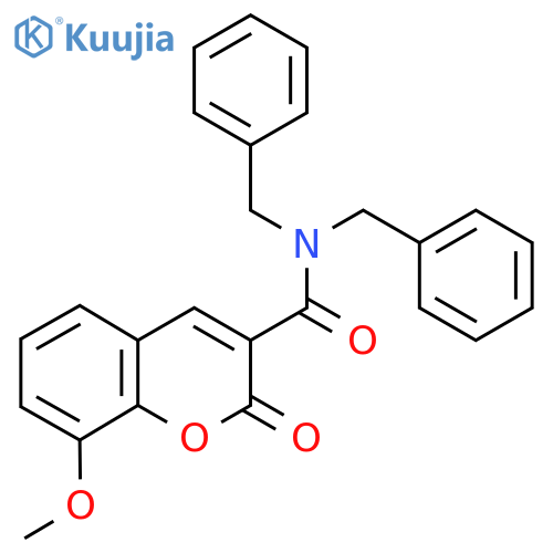 N,N-dibenzyl-8-methoxy-2-oxo-2H-chromene-3-carboxamide structure