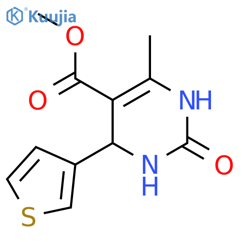 methyl 6-methyl-2-oxo-4-(thiophen-3-yl)-1,2,3,4-tetrahydropyrimidine-5-carboxylate structure