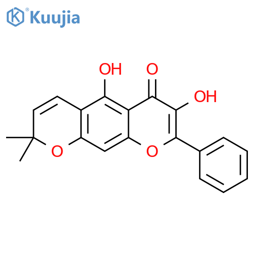 3,5-dihydroxy-8,8-dimethyl-2-phenyl-8H-pyrano[3,2-g]chromen-4-one structure