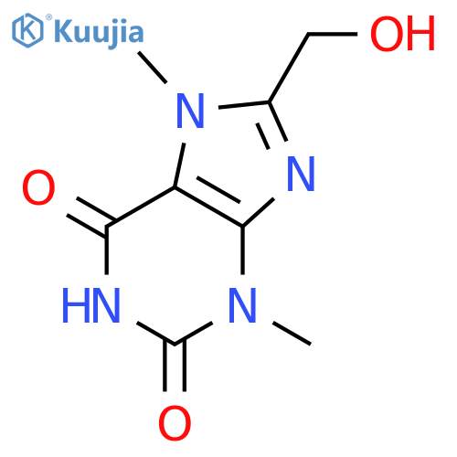 8-(hydroxymethyl)-3,7-dimethylpurine-2,6-dione structure