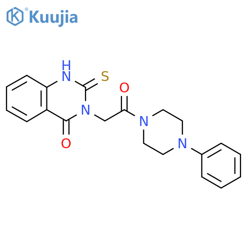 3-2-oxo-2-(4-phenylpiperazin-1-yl)ethyl-2-sulfanylidene-1,2,3,4-tetrahydroquinazolin-4-one structure