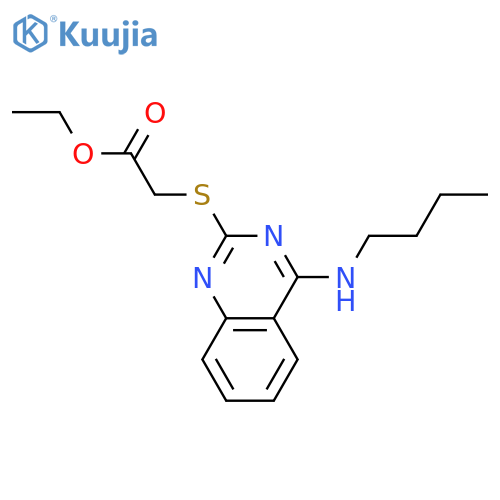 ethyl 2-{4-(butylamino)quinazolin-2-ylsulfanyl}acetate structure