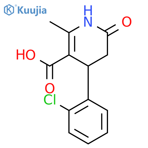 4-(2-Chlorophenyl)-2-methyl-6-oxo-1,4,5,6-tetrahydropyridine-3-carboxylic acid structure
