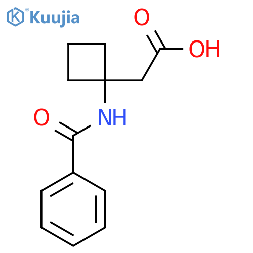 2-(1-(Benzoylamino)cyclobutyl)acetic acid structure