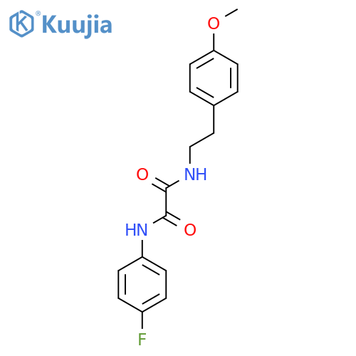 N-(4-fluorophenyl)-N'-[2-(4-methoxyphenyl)ethyl]ethanediamide structure