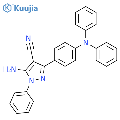 5-Amino-3-(4-diphenylamino-phenyl)-1-phenyl-1H-pyrazole-4-carbonitrile structure