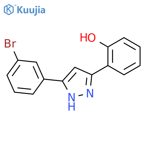 2-(5-(3-Bromophenyl)-1H-pyrazol-3-yl)phenol structure
