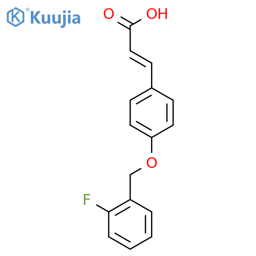 (2E)-3-{4-(2-Fluorobenzyl)oxyphenyl}prop-2-enoic Acid structure