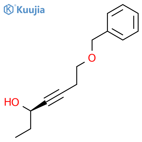 4-Heptyn-3-ol, 7-(phenylmethoxy)-, (3R)- structure