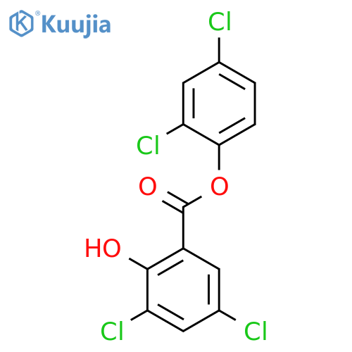Benzoic acid, 3,5-dichloro-2-hydroxy-, 2,4-dichlorophenyl ester structure