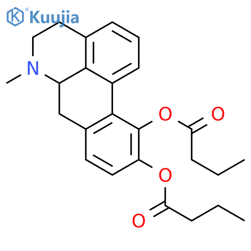 Butanoic acid,(6aR)-5,6,6a,7-tetrahydro-6-methyl-4H-dibenzo[de,g]quinoline-10,11-diyl ester(9CI) structure