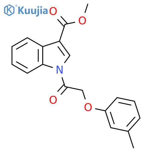 Methyl 1-[(3-methylphenoxy)acetyl]-1H-indole-3-carboxylate structure