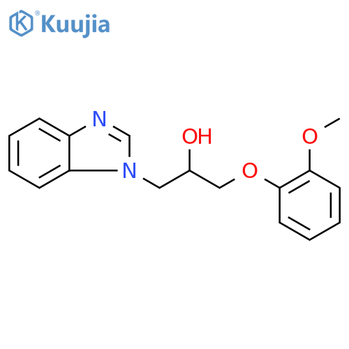 1-(1H-1,3-benzodiazol-1-yl)-3-(2-methoxyphenoxy)propan-2-ol structure
