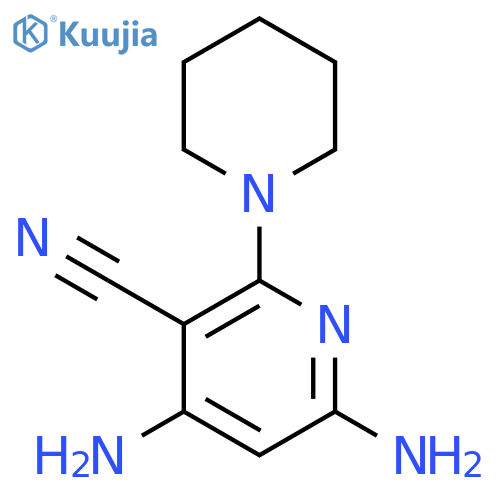 3-Pyridinecarbonitrile, 4,6-diamino-2-(1-piperidinyl)- structure