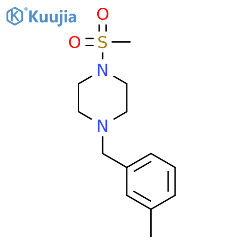 1-(3-methylbenzyl)-4-(methylsulfonyl)piperazine structure