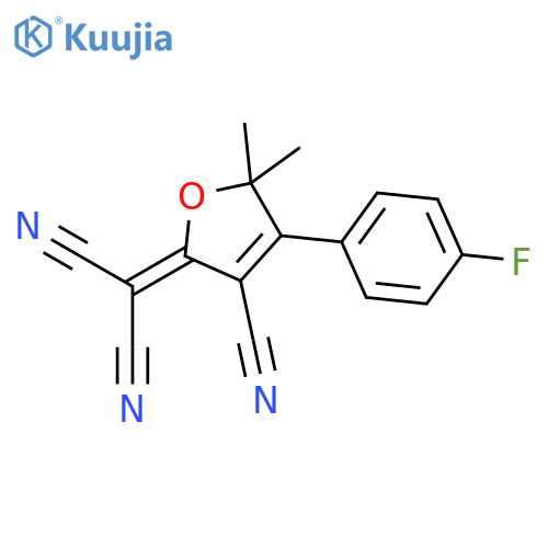 Propanedinitrile,2-[3-cyano-4-(4-fluorophenyl)-5,5-dimethyl-2(5H)-furanylidene]- structure