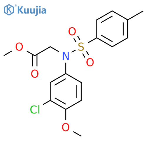 Methyl N-(3-chloro-4-methoxyphenyl)-N-(4-methylphenyl)sulfonylglycinate structure