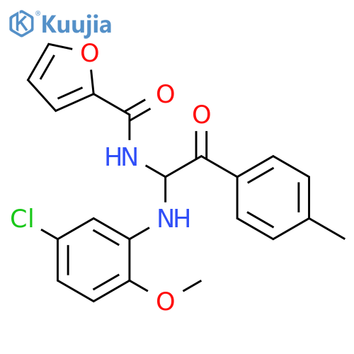 N-[1-[(5-Chloro-2-methoxyphenyl)amino]-2-(4-methylphenyl)-2-oxoethyl]-2-furancarboxamide structure