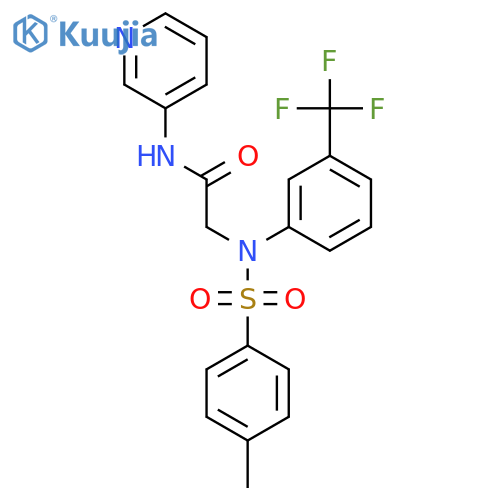 2-(4-Methylphenyl)sulfonyl3-(trifluoromethyl)phenylamino-N-3-pyridinyl-acetamide structure