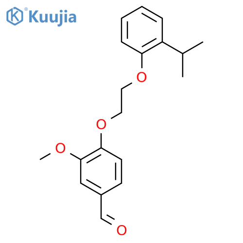 3-Methoxy-4-[2-(2-propan-2-ylphenoxy)ethoxy]benzaldehyde structure