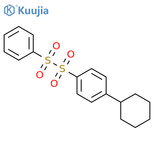 1-(4-Cyclohexylphenyl)-1,1,2,2-tetraoxo-2-phenyl-1lambda~6~,2lambda~6~-disulfane structure