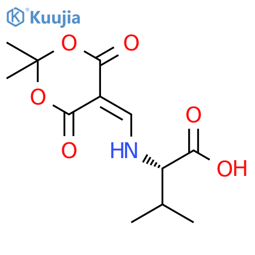 L-Valine, N-[(2,2-dimethyl-4,6-dioxo-1,3-dioxan-5-ylidene)methyl]- structure