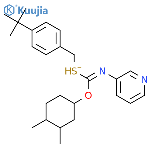 O-(3,4-Dimethylcyclohexyl) S-((4-(1,1-dimethylethyl)phenyl)methyl)-3-pyridinylcarbonimidothioate structure