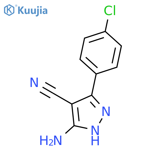 5-Amino-3-(4-chlorophenyl)-1H-pyrazole-4-carbonitrile structure