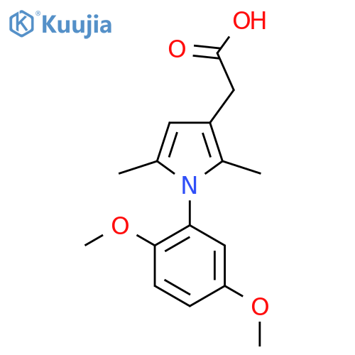 1H-Pyrrole-3-acetic acid, 1-(2,5-dimethoxyphenyl)-2,5-dimethyl- structure