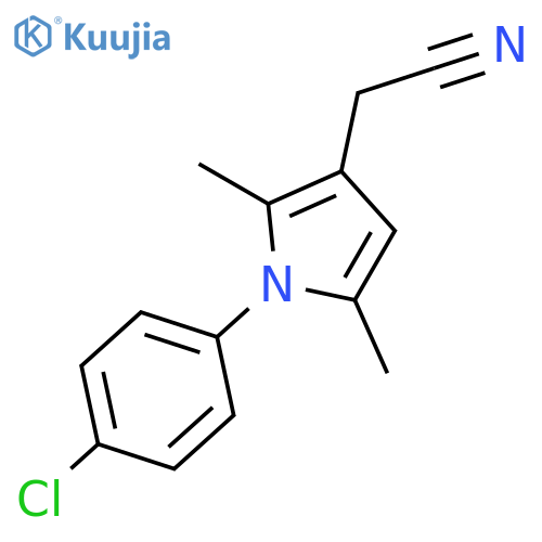 2-1-(4-Chlorophenyl)-2,5-dimethyl-1H-pyrrol-3-ylacetonitrile structure