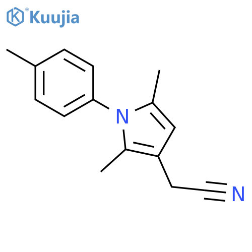 2-2,5-dimethyl-1-(4-methylphenyl)-1H-pyrrol-3-ylacetonitrile structure