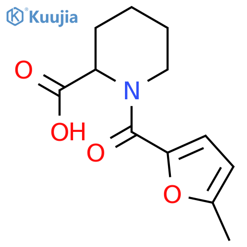 1-(5-Methyl-2-furoyl)piperidine-2-carboxylic acid structure